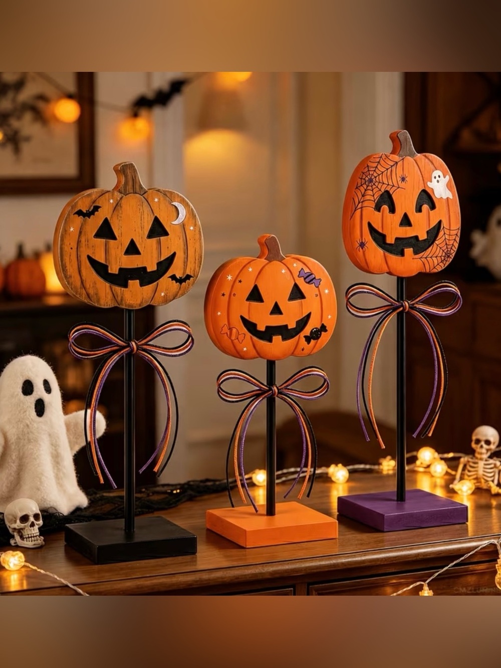New Halloween Pumpkin Jack-O'-Lantern Table Decor